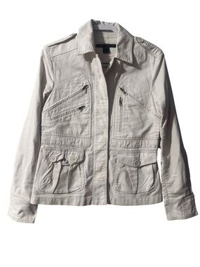 Marc Jacobs Off White Canvas Utility Jacket